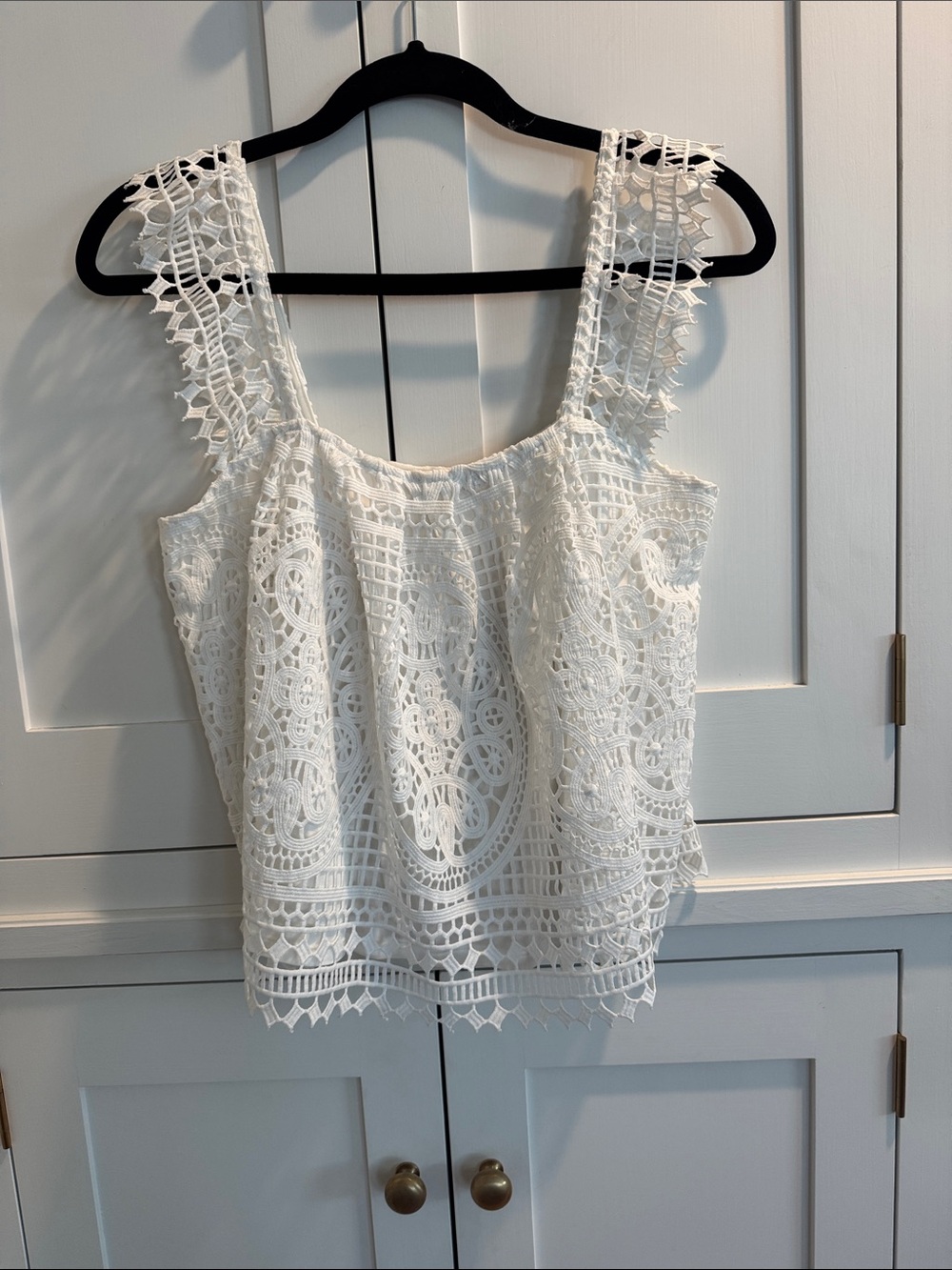 Express White Crochet Lace Camisole Tank Top